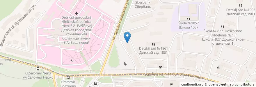 Mapa de ubicacion de Администрация муниципального округа Северное Тушино en Russie, District Fédéral Central, Moscou, Северо-Западный Административный Округ.