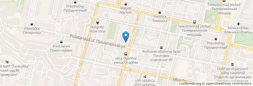 Mapa de ubicacion de Газпромбанк en Russia, Distretto Federale Centrale, Калужская Область, Городской Округ Калуга.