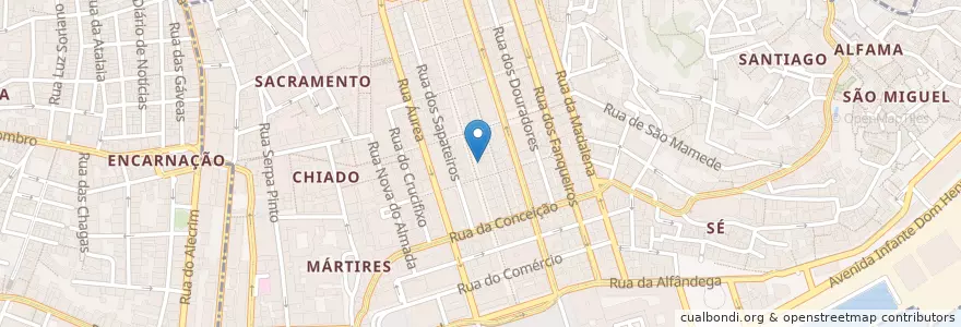 Mapa de ubicacion de chez Paul en Portugal, Área Metropolitana De Lisboa, Lissabon, Grande Lisboa, Lissabon, Santa Maria Maior.