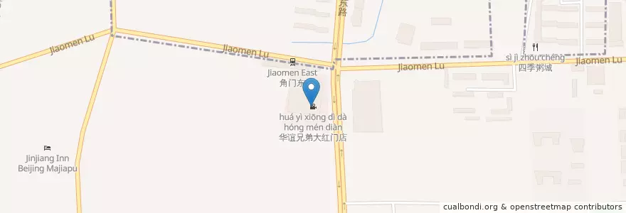 Mapa de ubicacion de 华谊兄弟大红门店 en China, Pekín, Hebei, 丰台区.