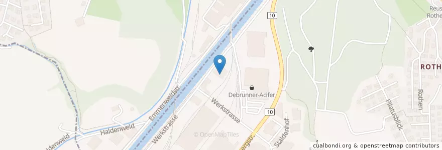 Mapa de ubicacion de Restaurant swiss steel en Zwitserland, Luzern, Emmen.