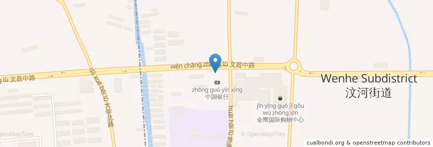 Mapa de ubicacion de 中国银行ATM en China, 扬州市, Jiangsu, 广陵区 (Guangling).