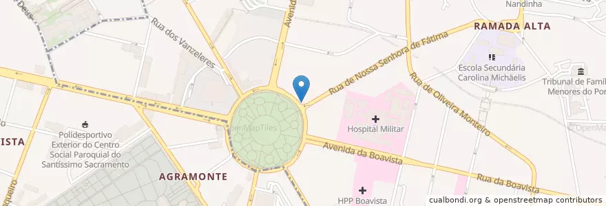 Mapa de ubicacion de CTT Rotunda da Boavista en ポルトガル, ノルテ, Área Metropolitana Do Porto, Porto, Porto, Cedofeita, Santo Ildefonso, Sé, Miragaia, São Nicolau E Vitória.