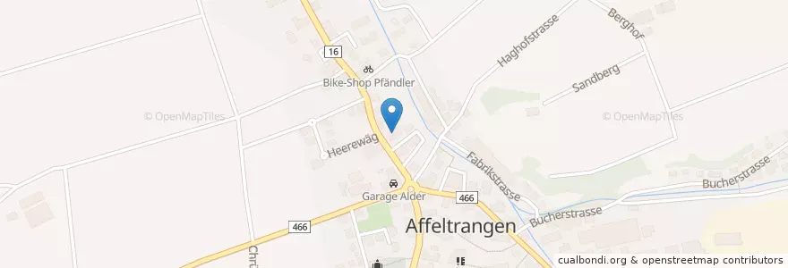 Mapa de ubicacion de Gemeindeverwaltung Affeltrangen en 스위스, Thurgau, Bezirk Weinfelden, Affeltrangen.
