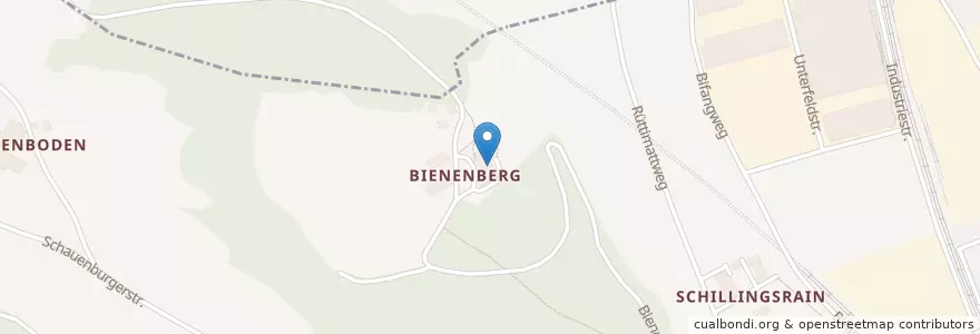 Mapa de ubicacion de Hotel Bienenberg en Suisse, Bâle-Campagne, Bezirk Liestal.