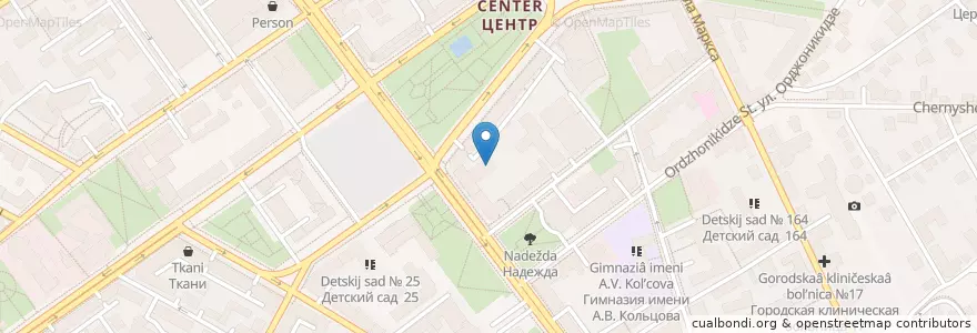 Mapa de ubicacion de Столовая en Rusia, Distrito Federal Central, Óblast De Vorónezh, Городской Округ Воронеж.
