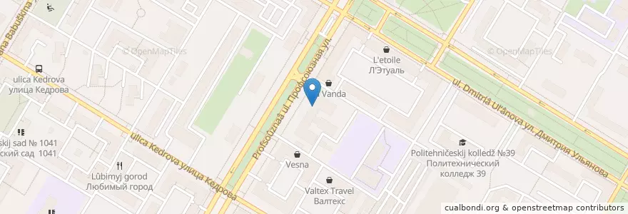 Mapa de ubicacion de Озерки en Russie, District Fédéral Central, Moscou, Юго-Западный Административный Округ, Академический Район.