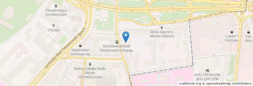 Mapa de ubicacion de Хинкальная en Rusland, Centraal Federaal District, Moskou, Центральный Административный Округ, Район Якиманка.