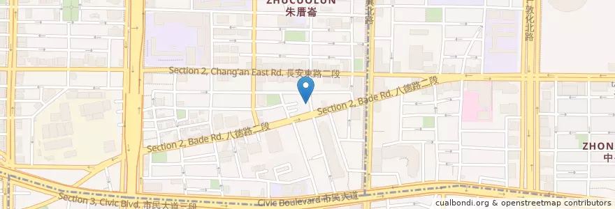 Mapa de ubicacion de 龍門廣式燒臘 en Taiwan, 新北市, Taipei, 中山區.