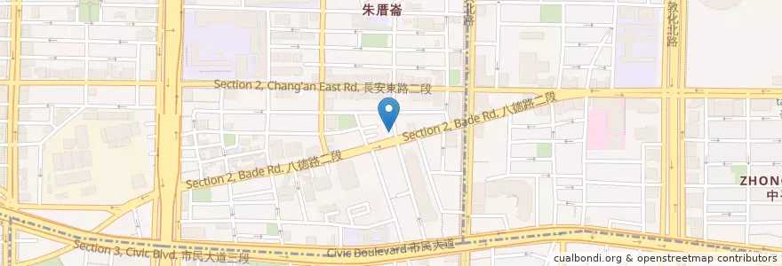 Mapa de ubicacion de 手抓飯 en Taiwan, Nuova Taipei, Taipei, Distretto Di Zhongshan.