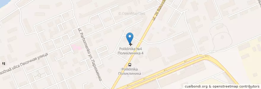 Mapa de ubicacion de Поликлиника №4 en ロシア, シベリア連邦管区, クラスノヤルスク地方, クラスノヤルスク管区.