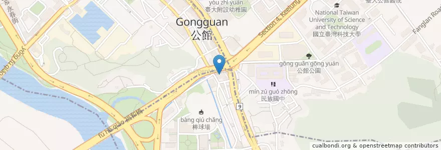 Mapa de ubicacion de 百老匯影城 en تايوان, تايبيه الجديدة, تايبيه, 文山區.