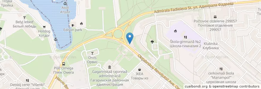 Mapa de ubicacion de Кофейня en Rússia, Distrito Federal Do Sul, Sebastopol, Севастополь, Гагаринский Район, Гагаринский Округ.