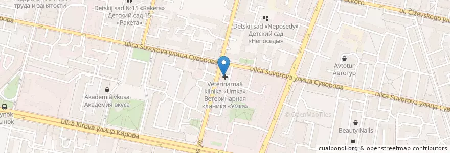 Mapa de ubicacion de Ветеринарная клиника «Умка» en Russland, Föderationskreis Zentralrussland, Oblast Kaluga, Городской Округ Калуга.