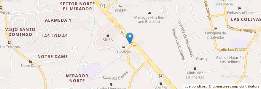 Mapa de ubicacion de Ceviche Express en ニカラグア, マナグア県, Managua (Municipio).