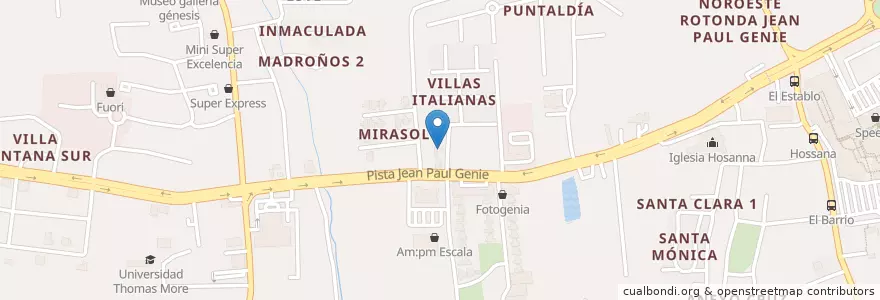 Mapa de ubicacion de Taco Stop en Никарагуа, Departamento De Managua, Managua (Municipio).