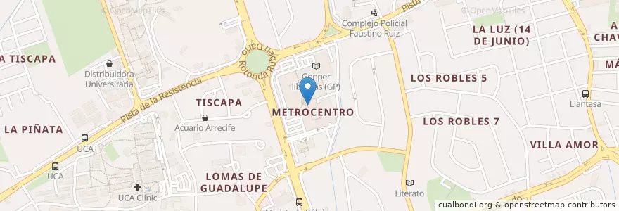 Mapa de ubicacion de Casa del Café en Никарагуа, Departamento De Managua, Managua (Municipio).