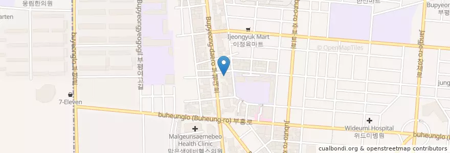 Mapa de ubicacion de McDonald's en كوريا الجنوبية, إنتشون, 부평구, 부평동.