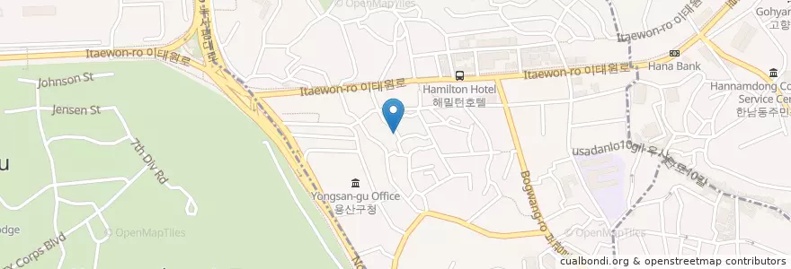 Mapa de ubicacion de Yona's Kitchen en Республика Корея, Сеул, 용산구, 용산2가동, 이태원1동.