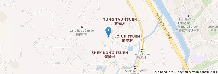 Mapa de ubicacion de 巷尾村公廁 Hong Mei Tsuen Public Toilet en الصين, هونغ كونغ, غوانغدونغ, الأقاليم الجديدة, 元朗區 Yuen Long District.