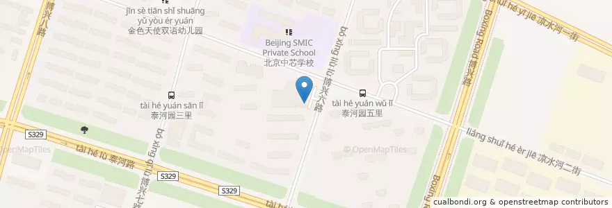 Mapa de ubicacion de 皖江阁徽菜馆 en China, Pequim, Hebei, 大兴区.