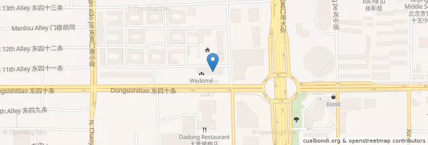 Mapa de ubicacion de 华夏银行 en China, Pekín, Hebei, 东城区.