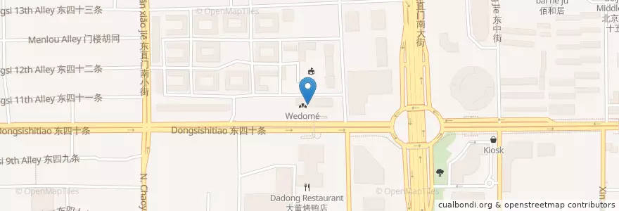Mapa de ubicacion de 立方小馆 en China, Pekín, Hebei, 东城区.