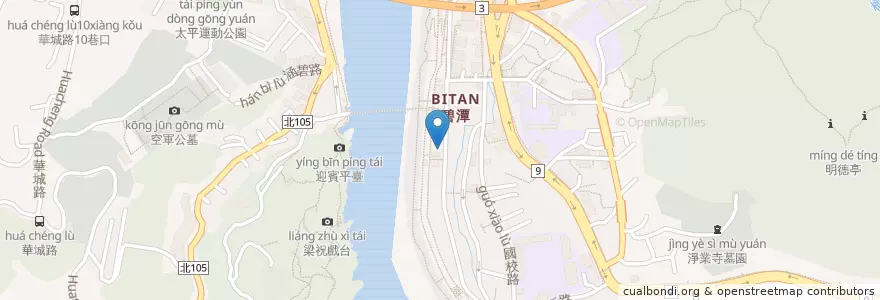 Mapa de ubicacion de 花蓮扁食 en Taïwan, Nouveau Taipei, Xindian.