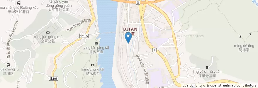 Mapa de ubicacion de 新店老街牛肉麵 en Tayvan, 新北市, 新店區.