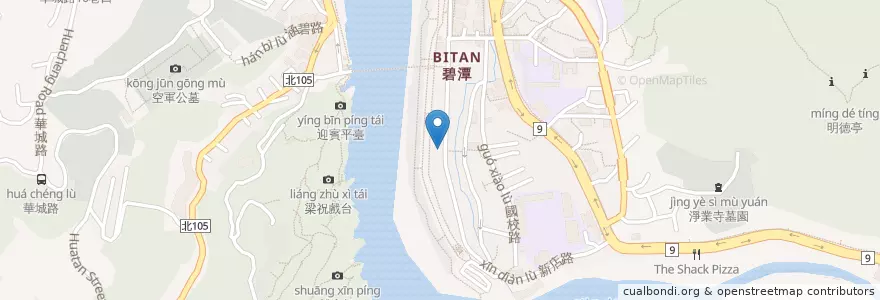 Mapa de ubicacion de 古早味魯肉飯 en 臺灣, 新北市, 新店區.