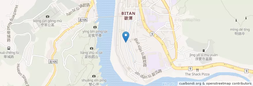 Mapa de ubicacion de Green Hornets Cafe en Taiwan, Nuova Taipei, Distretto Di Xindian.