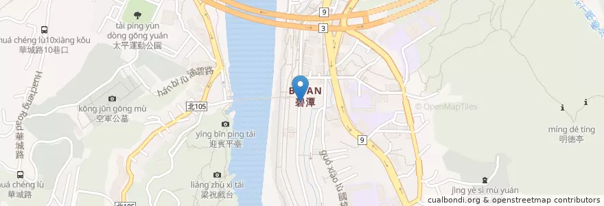 Mapa de ubicacion de 甜不辣 en 臺灣, 新北市, 新店區.