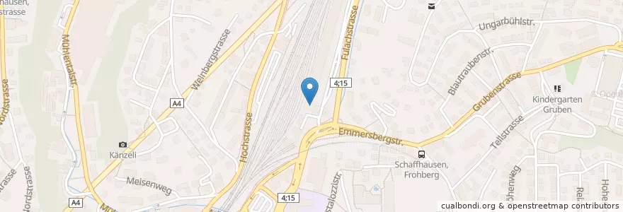 Mapa de ubicacion de Schaffhauser Verwaltungspolizei en Schweiz/Suisse/Svizzera/Svizra, Schaffhausen, Schaffhausen.