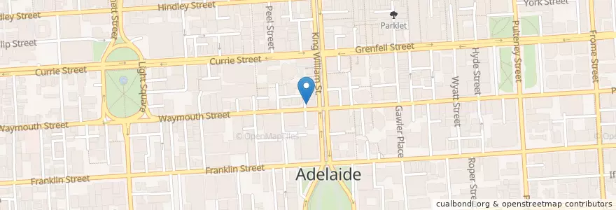 Mapa de ubicacion de Bakmi Lim en Australië, Zuid-Australië, Adelaide, Adelaide City Council.
