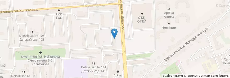 Mapa de ubicacion de Здоровый город en Russland, Föderationskreis Zentralrussland, Oblast Woronesch, Городской Округ Воронеж.