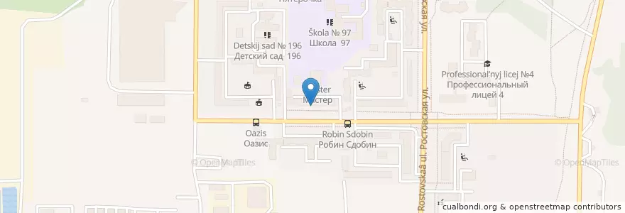 Mapa de ubicacion de Женская консультация №1 en Russia, Distretto Federale Centrale, Oblast' Di Voronež, Городской Округ Воронеж.