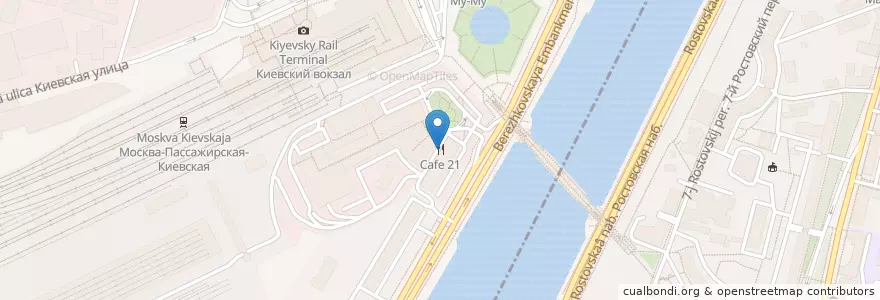 Mapa de ubicacion de Cafe 21 en Россия, Центральный Федеральный Округ, Москва, Центральный Административный Округ.