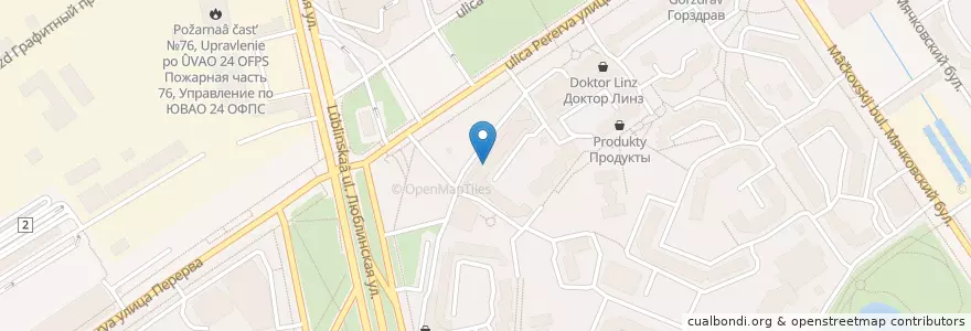 Mapa de ubicacion de Сандык en 러시아, Центральный Федеральный Округ, Москва, Юго-Восточный Административный Округ, Район Марьино.