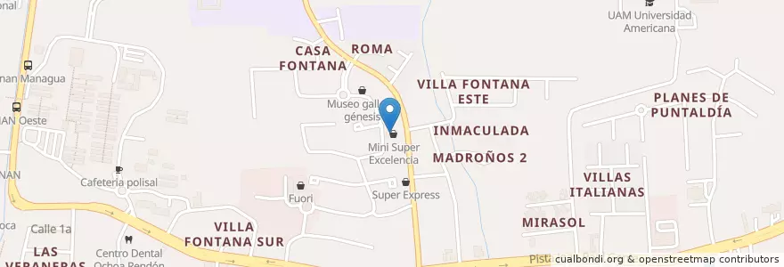 Mapa de ubicacion de Sushi Excelencia en Nicarágua, Departamento De Managua, Managua (Municipio).