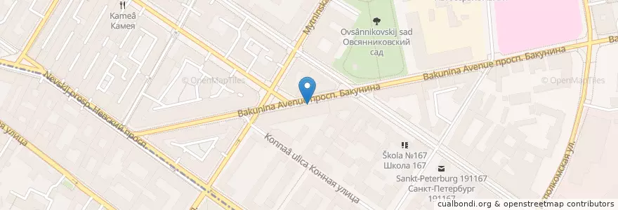 Mapa de ubicacion de Caffe Italia en Rusia, Северо-Западный Федеральный Округ, Óblast De Leningrado, San Petersburgo, Центральный Район.