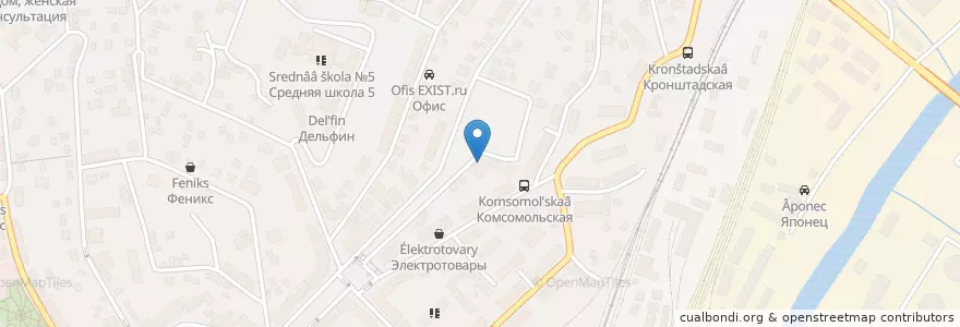 Mapa de ubicacion de Сбербанк en Rússia, Distrito Federal Do Sul, Krai De Krasnodar, Туапсинский Район, Туапсинское Городское Поселение.