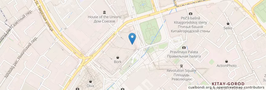 Mapa de ubicacion de La Bottega Siciliana en Russie, District Fédéral Central, Moscou, Центральный Административный Округ, Тверской Район.