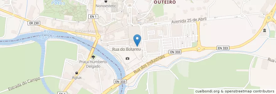 Mapa de ubicacion de Telhas e Canecos en پرتغال, Aveiro, Centro, Baixo Vouga, Águeda, Águeda E Borralha.