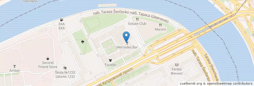 Mapa de ubicacion de Mercedes Bar en Rússia, Distrito Federal Central, Москва, Центральный Административный Округ, Пресненский Район.