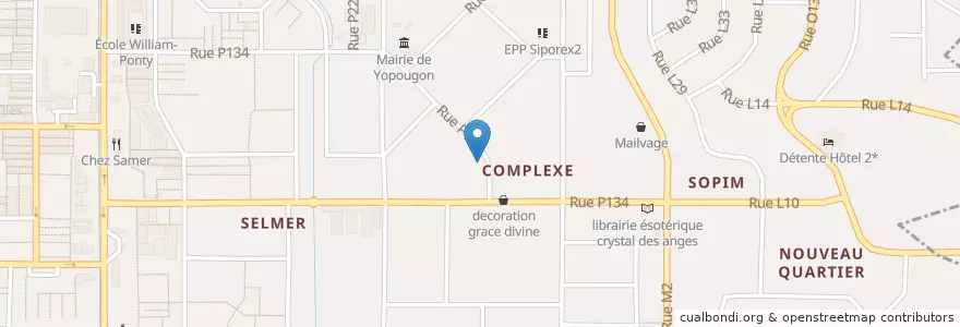 Mapa de ubicacion de Agence BIAO en 科特迪瓦, 阿比让, Yopougon.