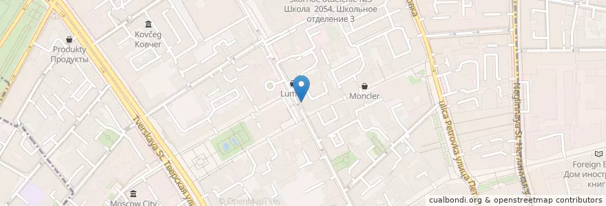 Mapa de ubicacion de Nobu en Russia, Distretto Federale Centrale, Москва, Центральный Административный Округ, Тверской Район.