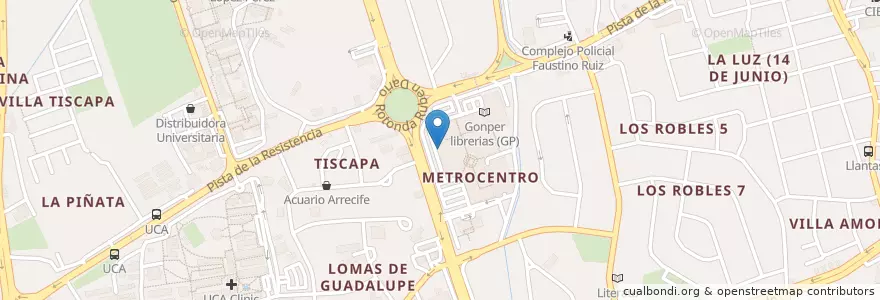 Mapa de ubicacion de Citibank en نيكاراجوا, Departamento De Managua, Managua (Municipio).