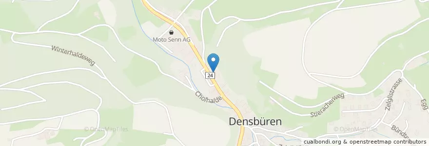 Mapa de ubicacion de Feuerwehr Densbüren-Asp en Svizzera, Argovia, Bezirk Aarau, Densbüren.