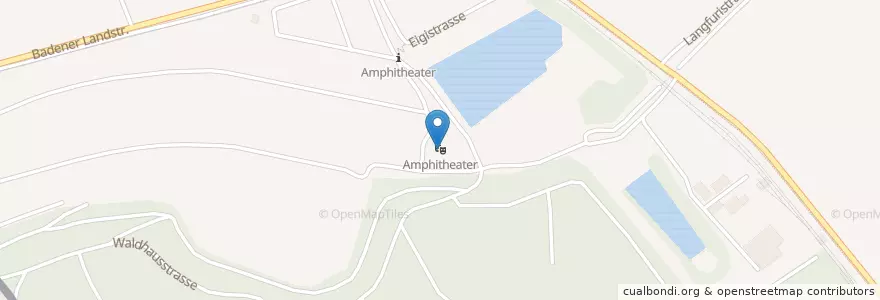 Mapa de ubicacion de Amphitheater en 스위스, 취리히, Bezirk Bülach, Hüntwangen.