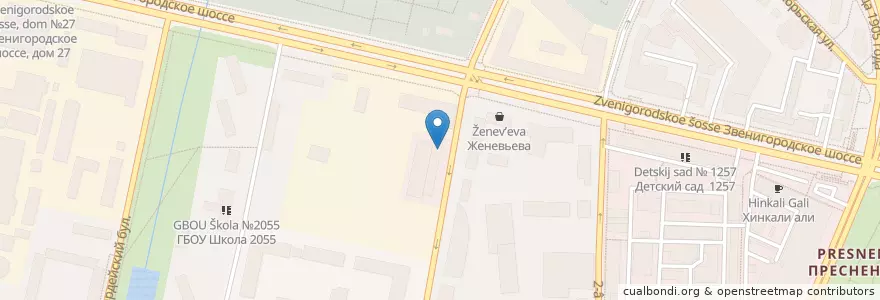 Mapa de ubicacion de Delimarche en Russia, Distretto Federale Centrale, Москва, Центральный Административный Округ, Пресненский Район.